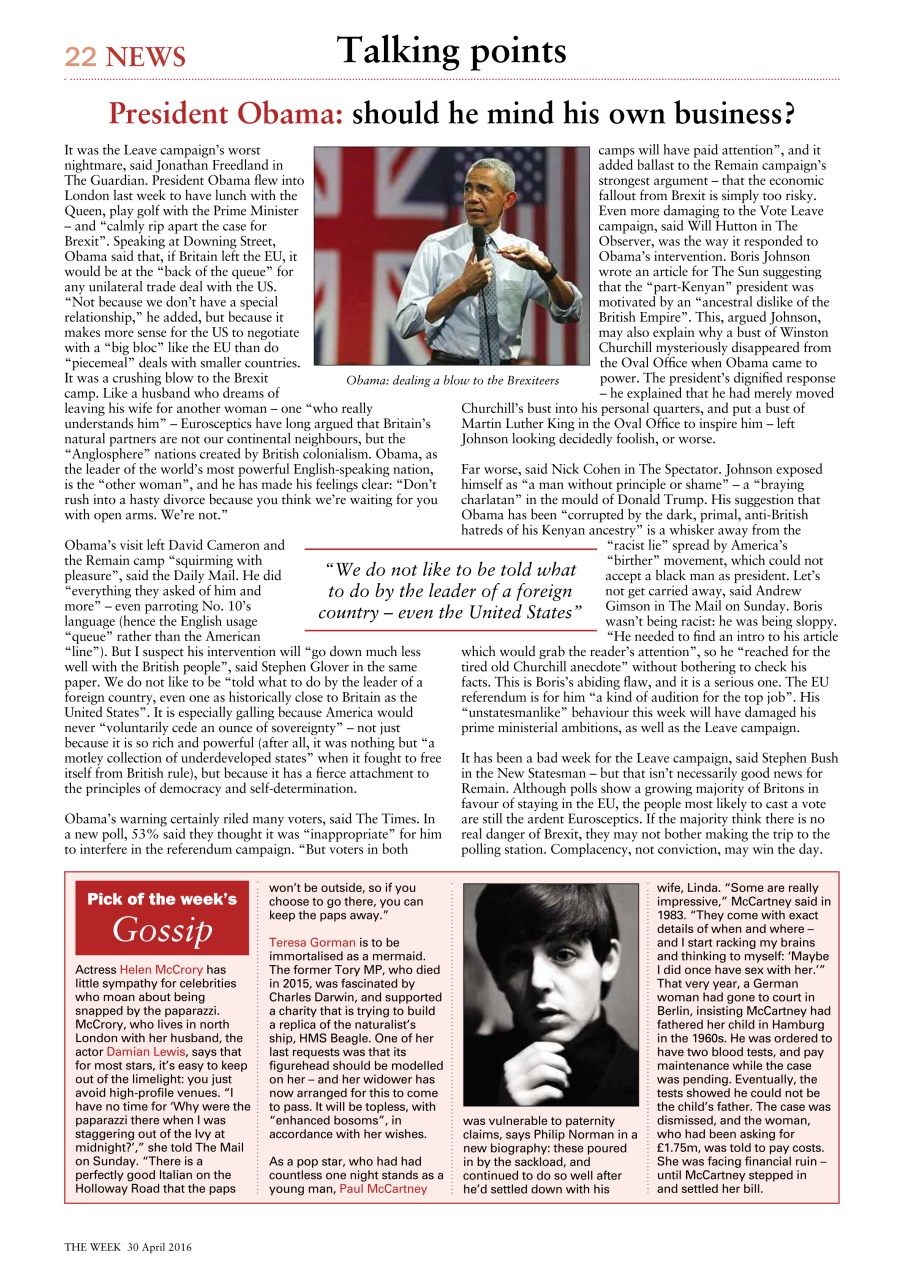 The Week Preview Pages