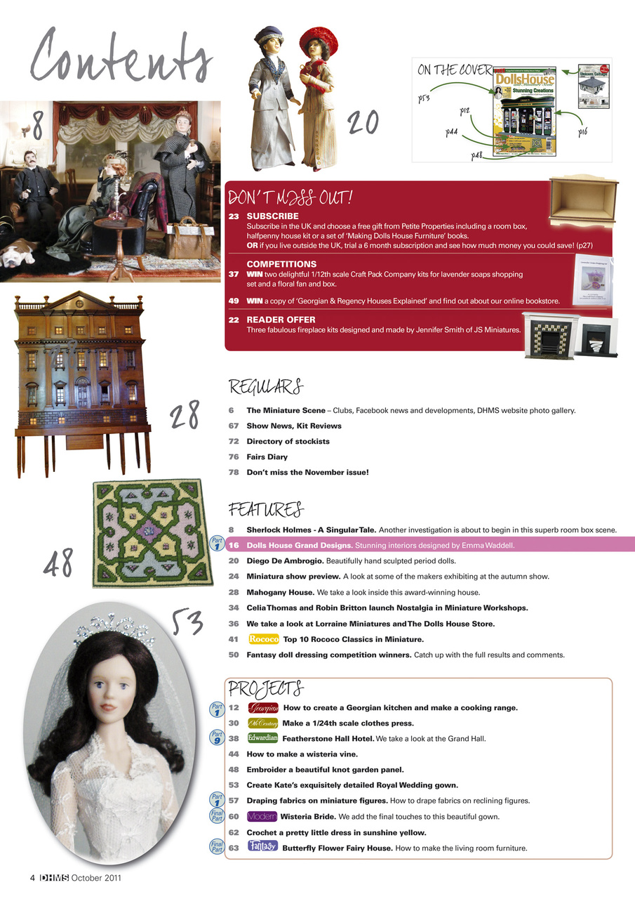Dolls House and Miniature Scene Preview Pages