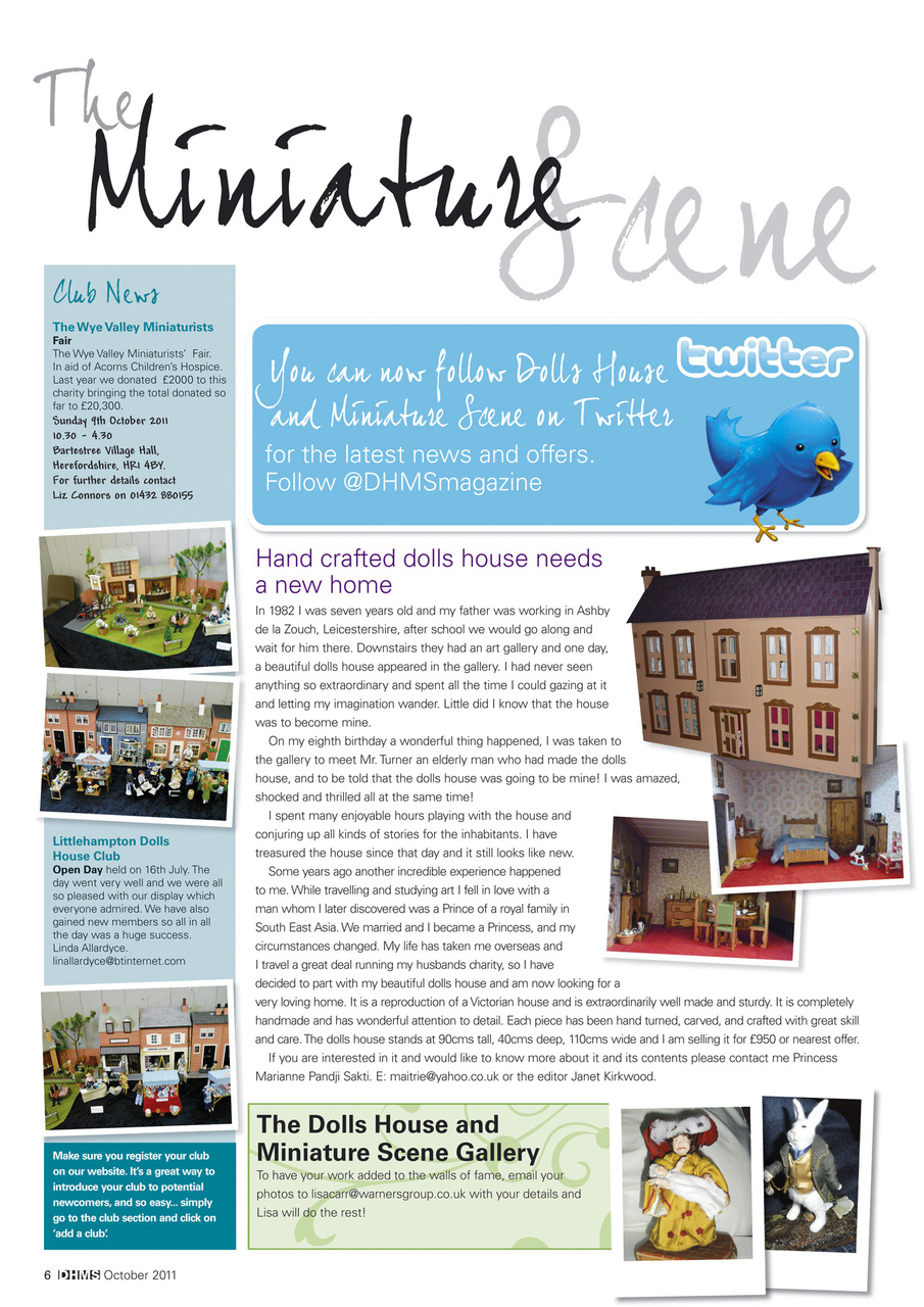 Dolls House and Miniature Scene Preview Pages