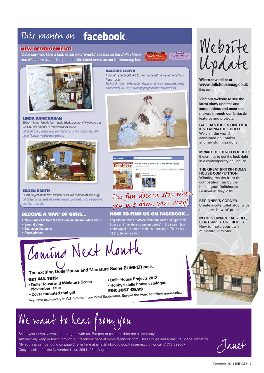 Dolls House and Miniature Scene Preview Pages