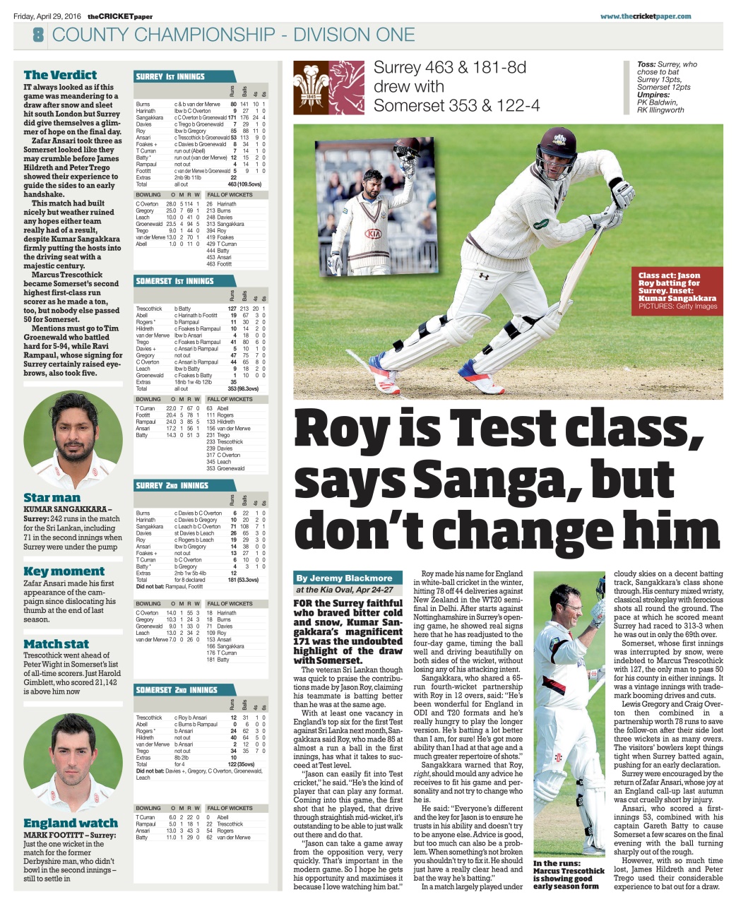 The Cricket Paper Preview Pages