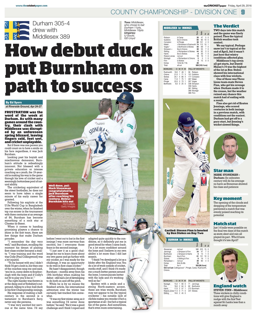 The Cricket Paper Preview Pages