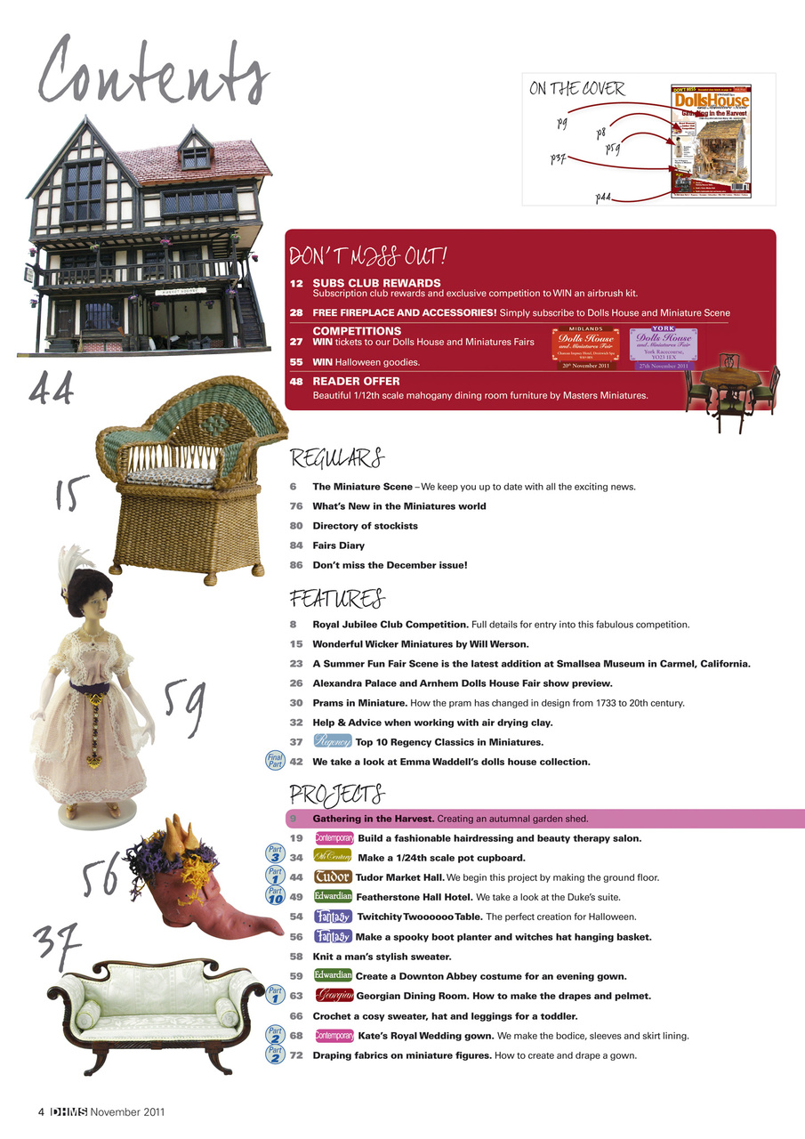 Dolls House and Miniature Scene Preview Pages