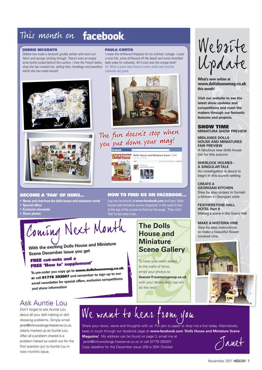 Dolls House and Miniature Scene Preview Pages