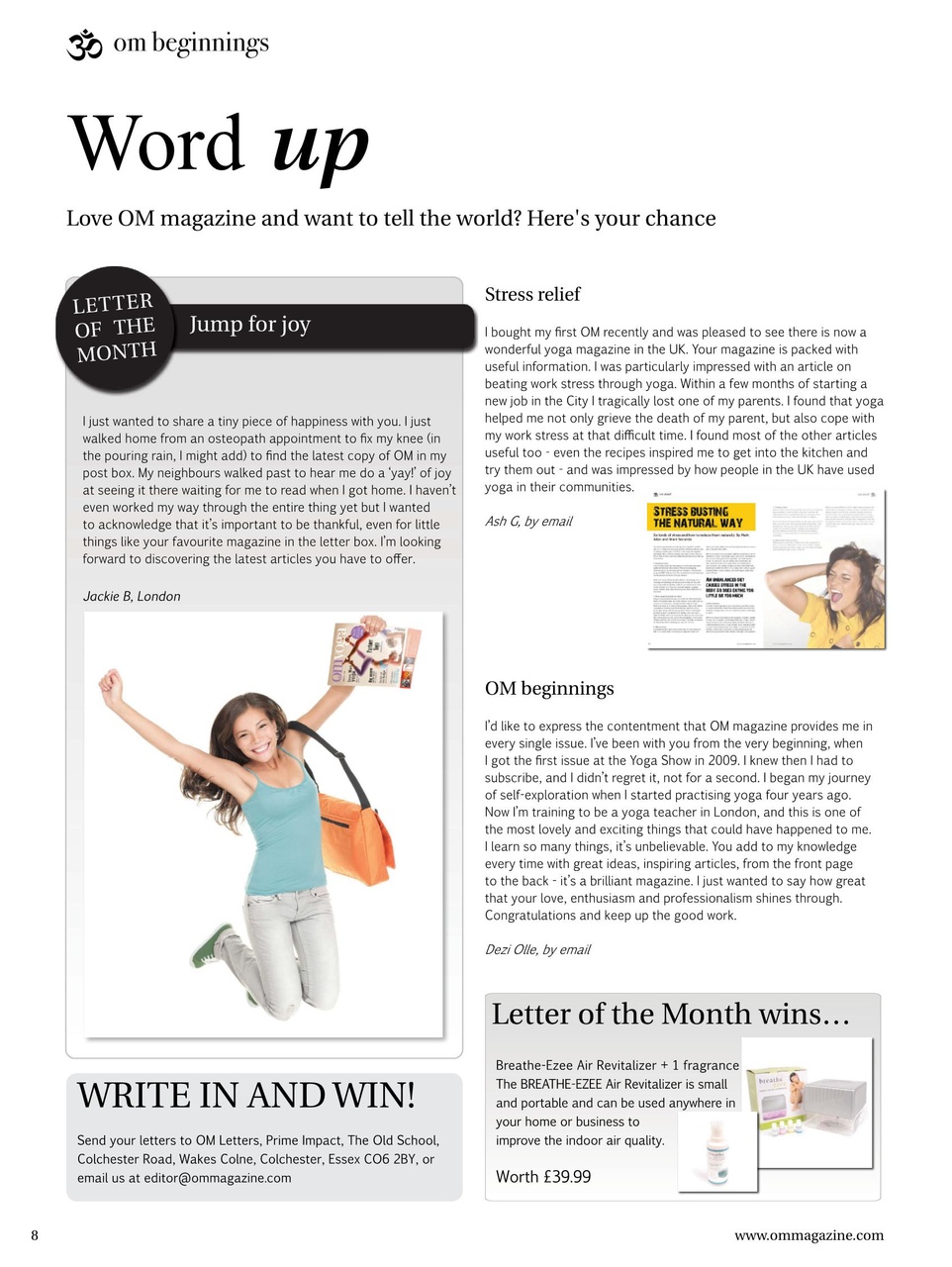 OM Yoga Magazine Preview Pages