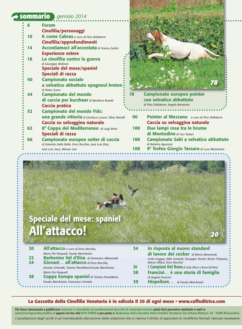 La Gazzetta Della Cinofilia Venatoria Preview Pages
