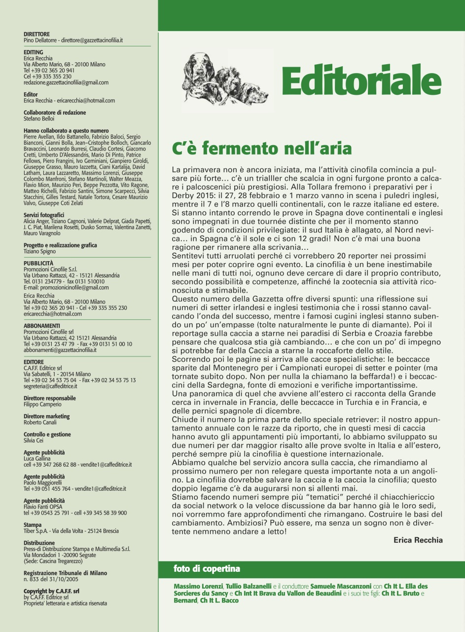 La Gazzetta Della Cinofilia Venatoria Preview Pages