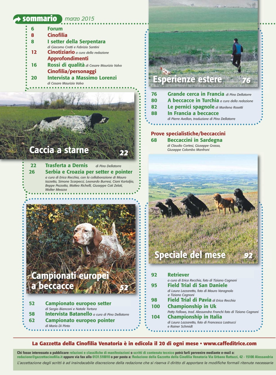 La Gazzetta Della Cinofilia Venatoria Preview Pages
