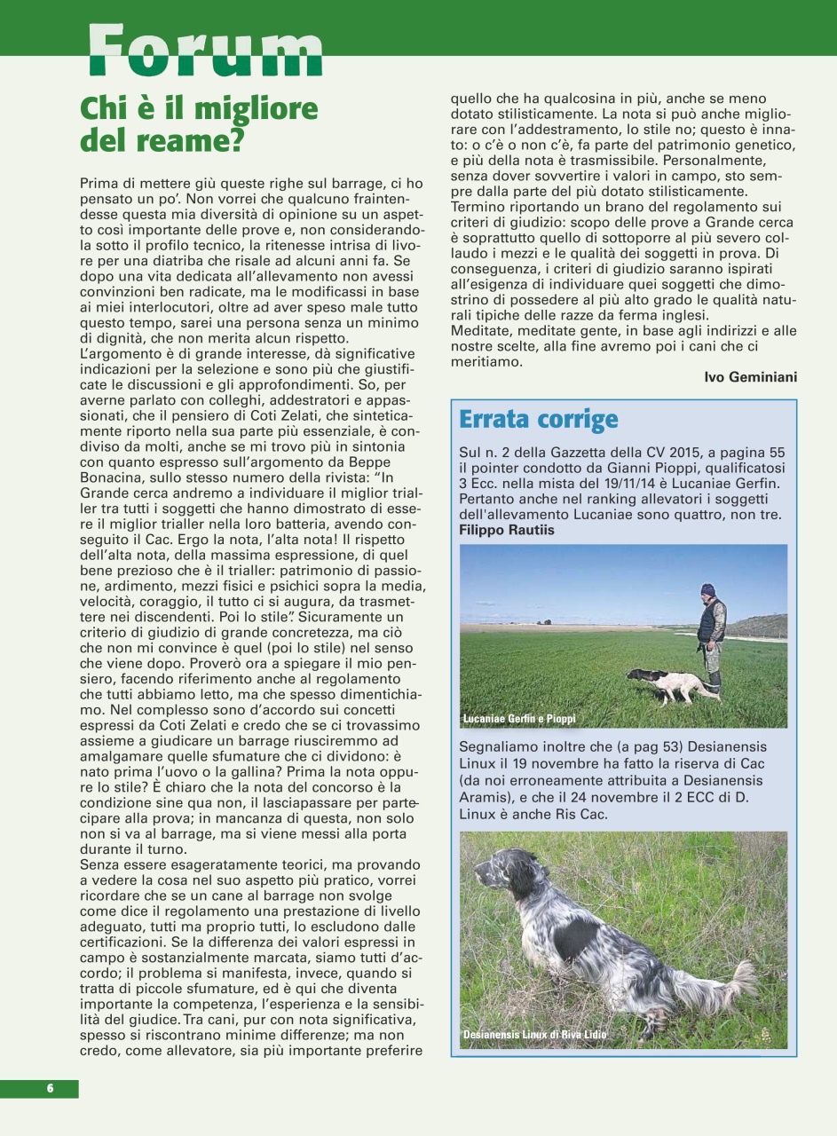 La Gazzetta Della Cinofilia Venatoria Preview Pages