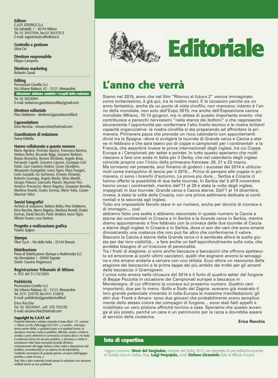 La Gazzetta Della Cinofilia Venatoria Preview Pages