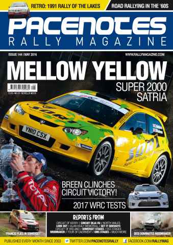 Pacenotes Rally magazine issue Issue 144 - May 2016