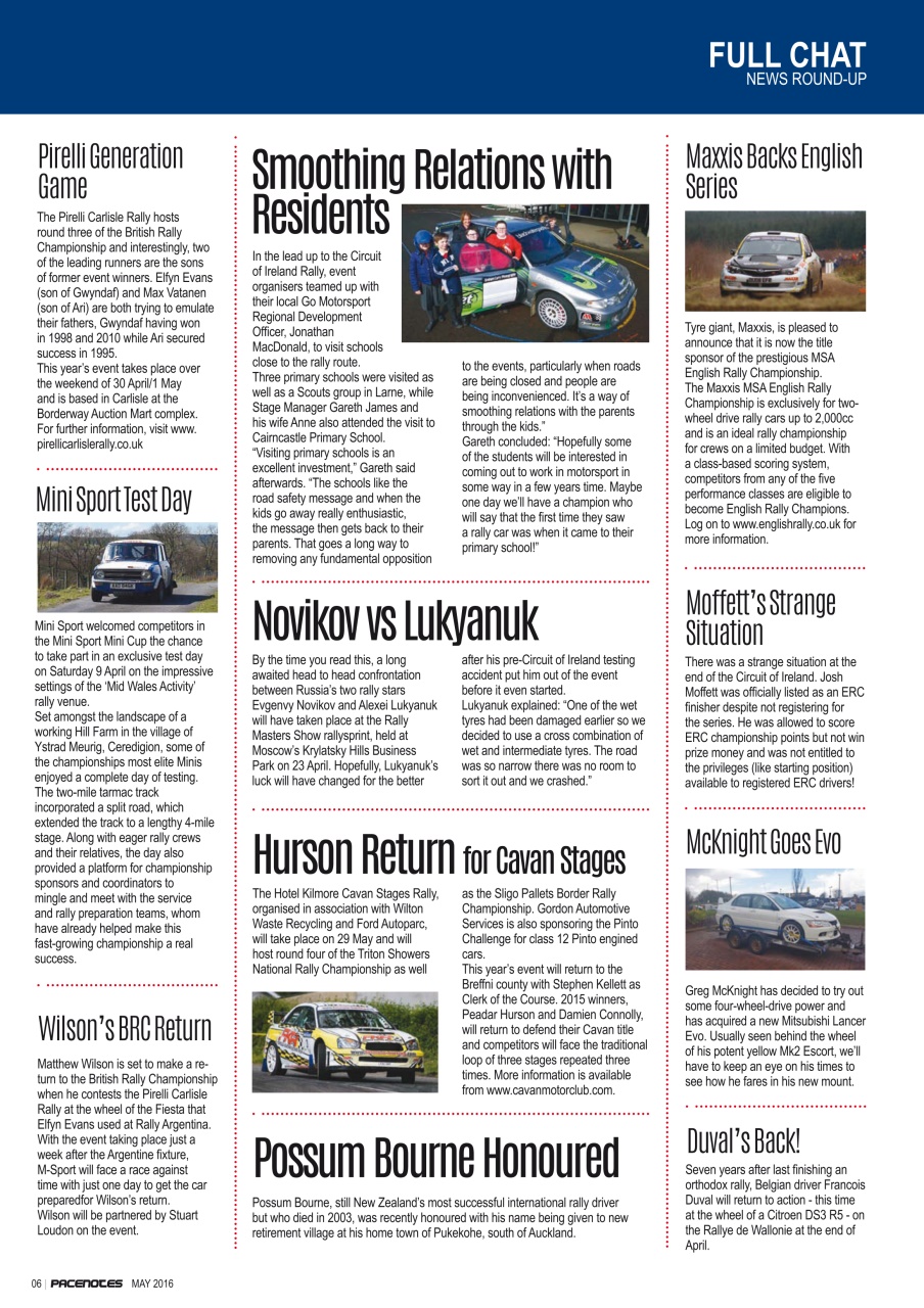 Pacenotes Rally magazine Preview Pages