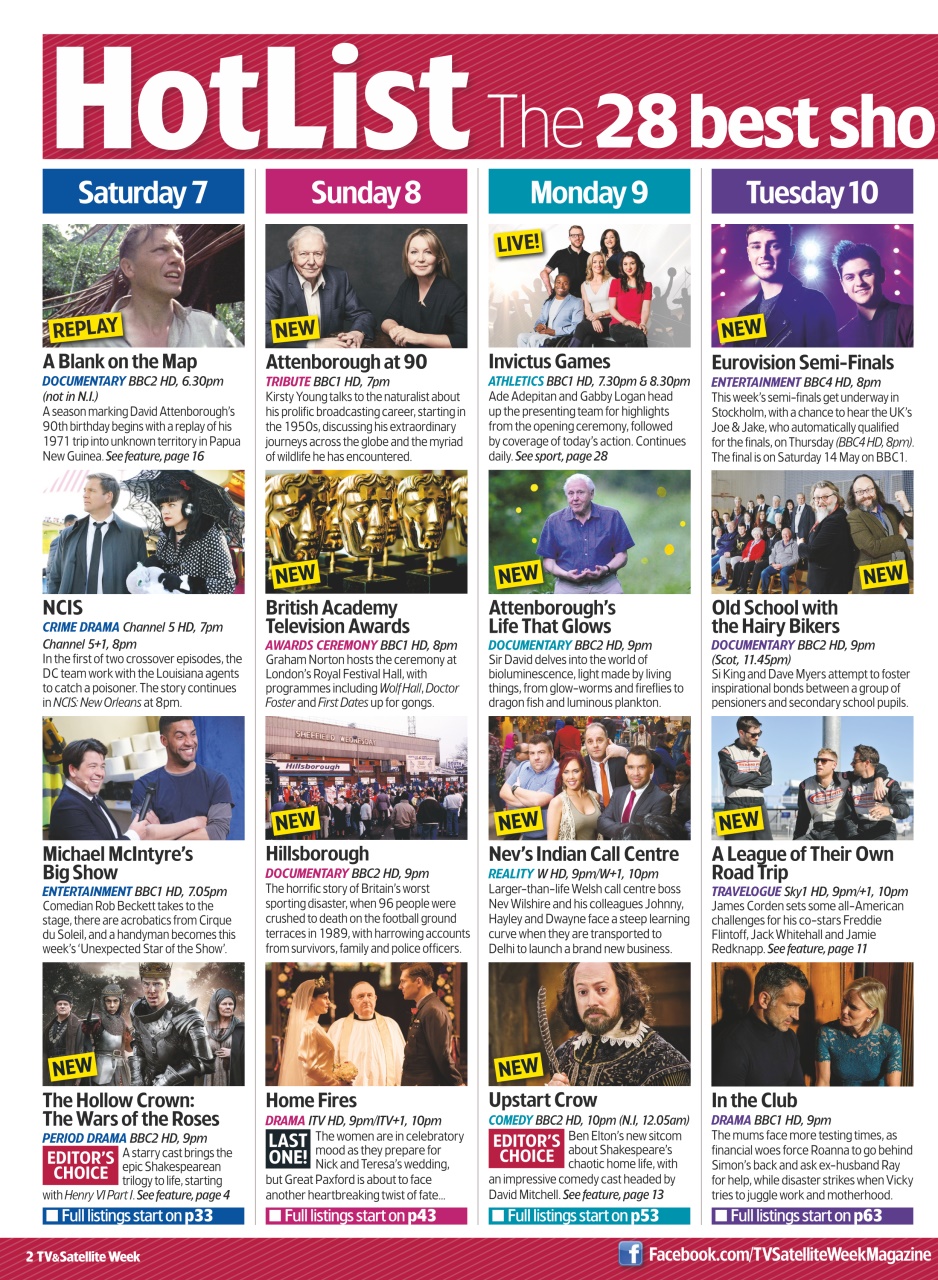 TV & Satellite Week Preview Pages