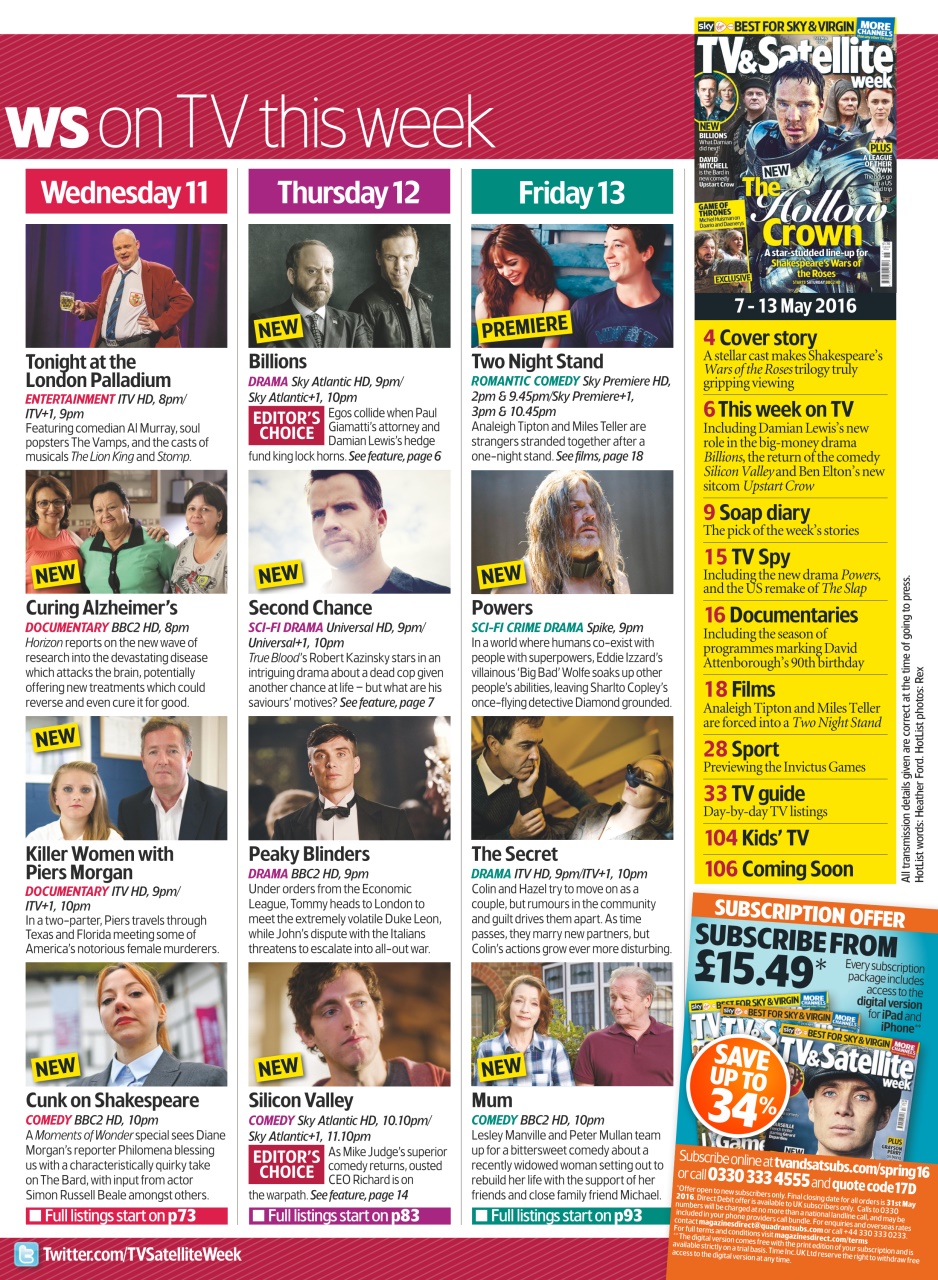 TV & Satellite Week Preview Pages