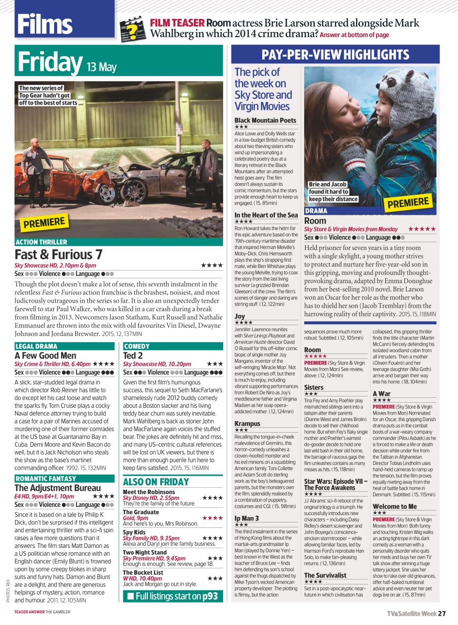 TV & Satellite Week Preview Pages
