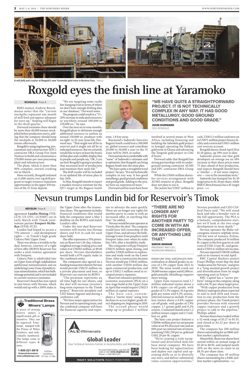 The Northern Miner Preview Pages