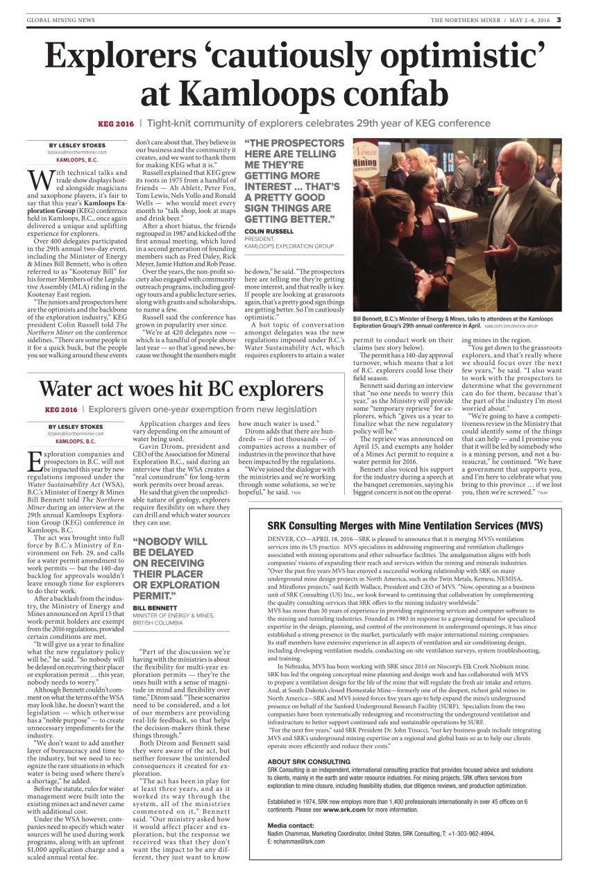 The Northern Miner Preview Pages