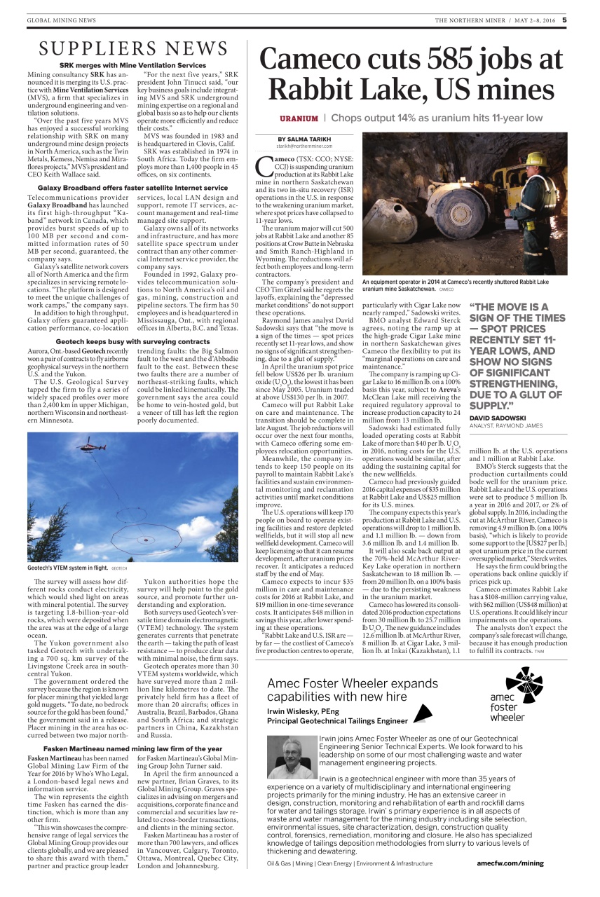 The Northern Miner Preview Pages