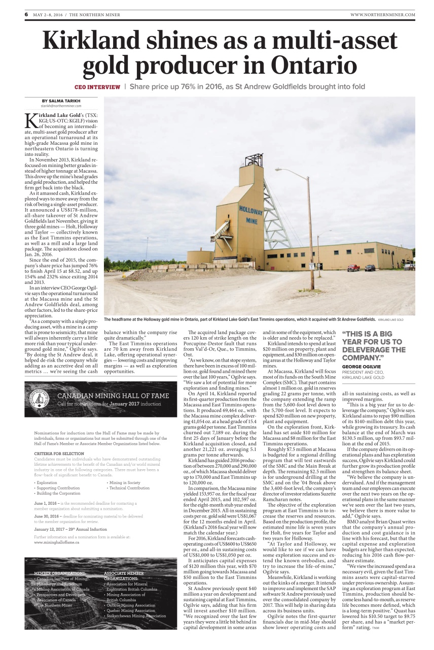 The Northern Miner Preview Pages