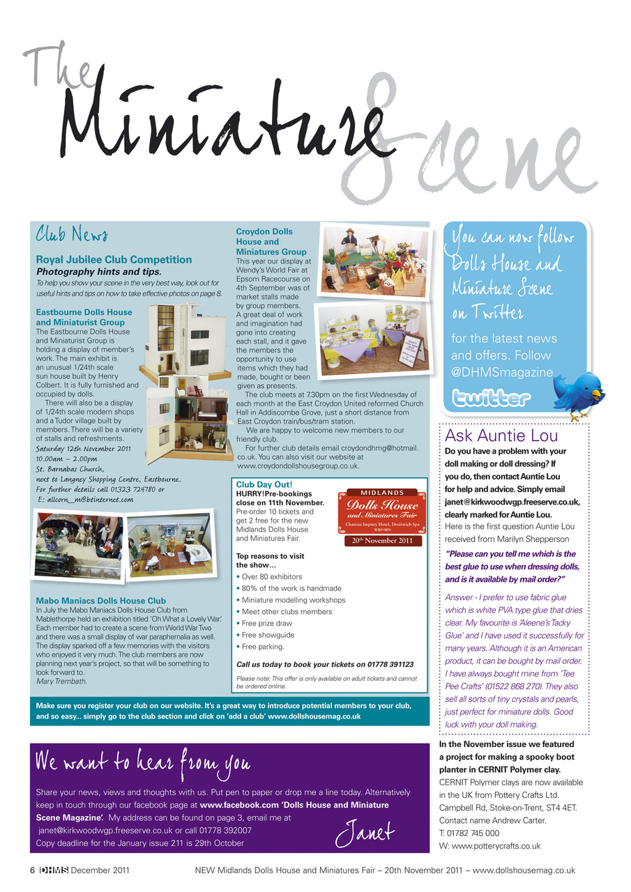 Dolls House and Miniature Scene Preview Pages