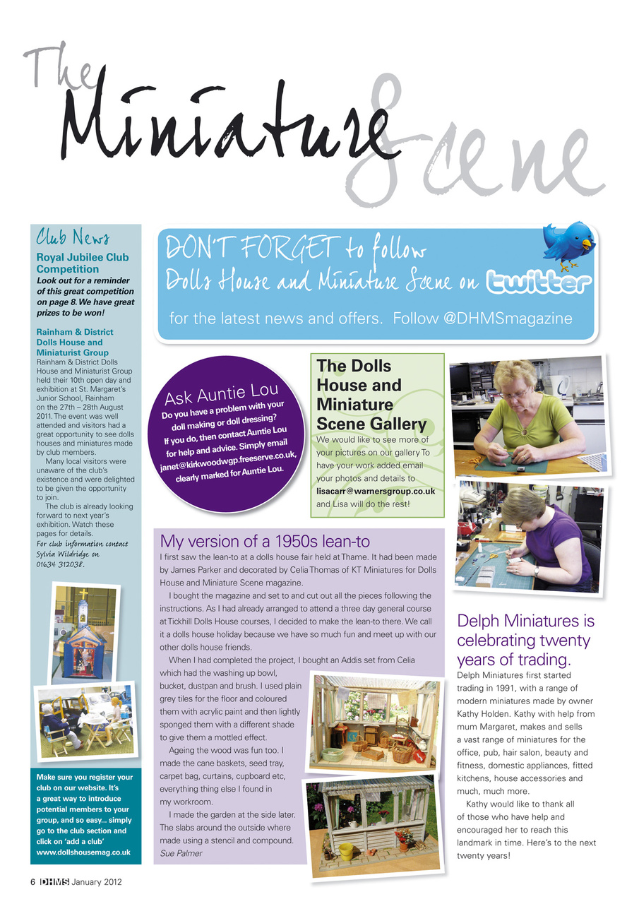 Dolls House and Miniature Scene Preview Pages