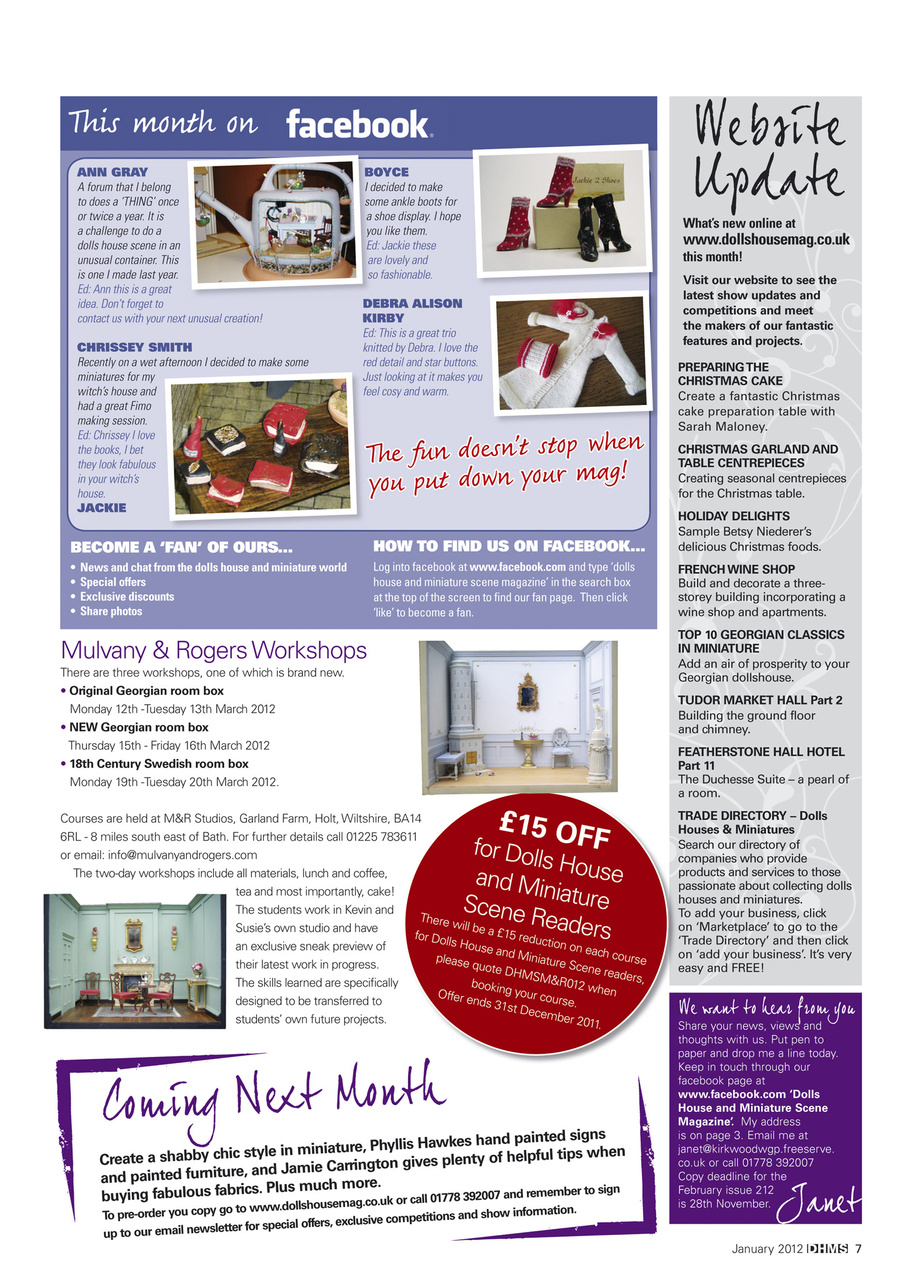 Dolls House and Miniature Scene Preview Pages