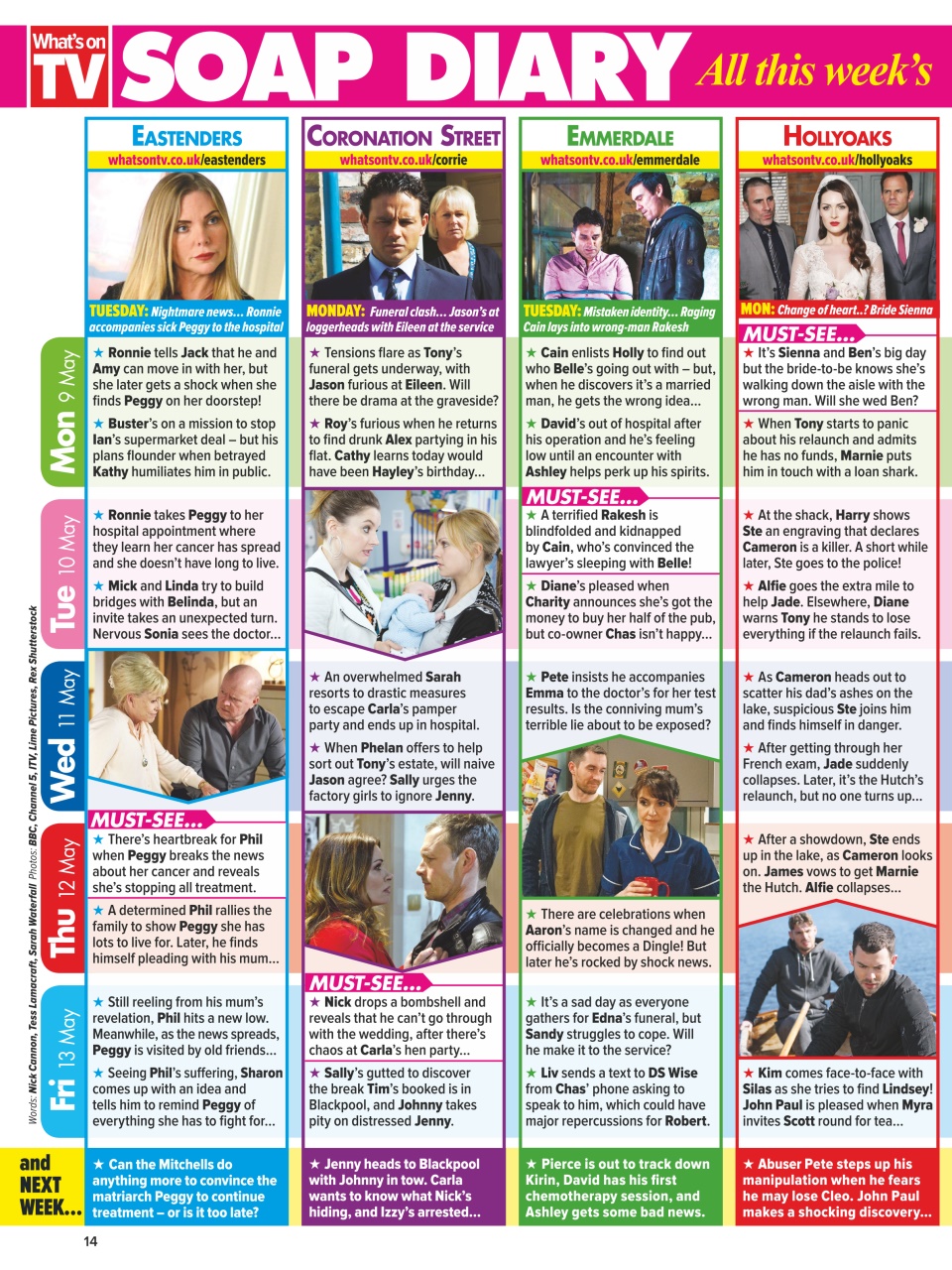 What's on TV Preview Pages