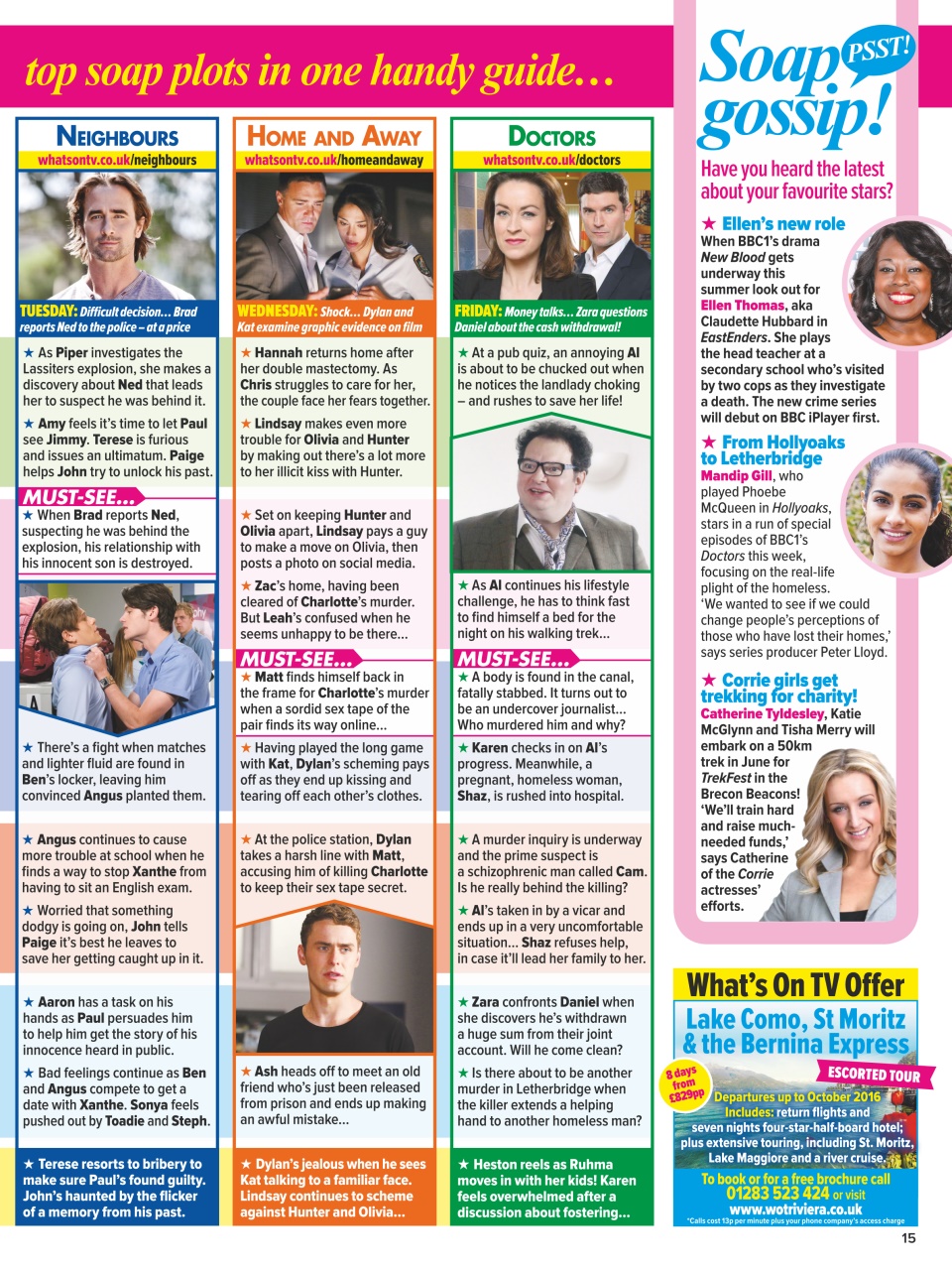 What's on TV Preview Pages