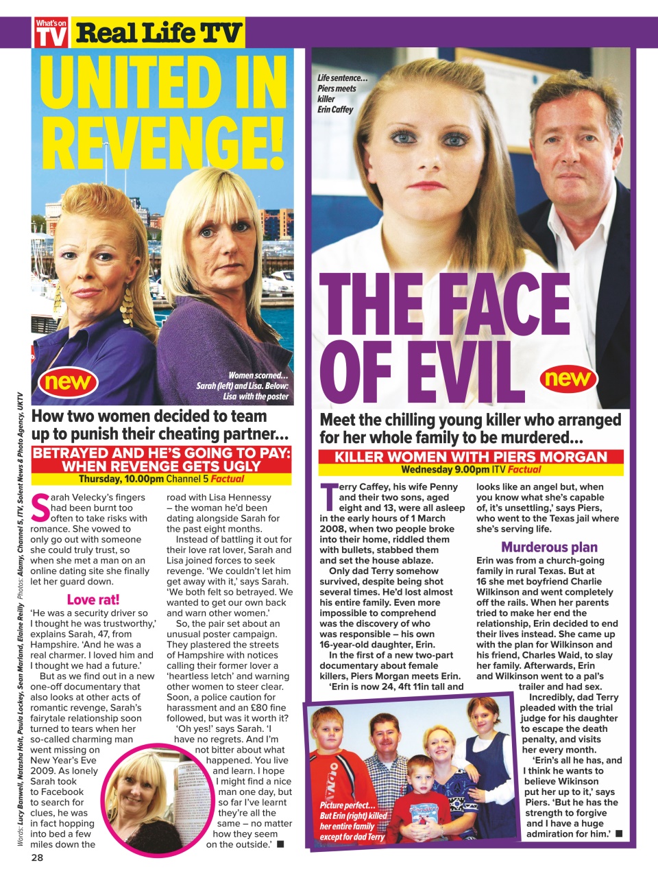 What's on TV Preview Pages