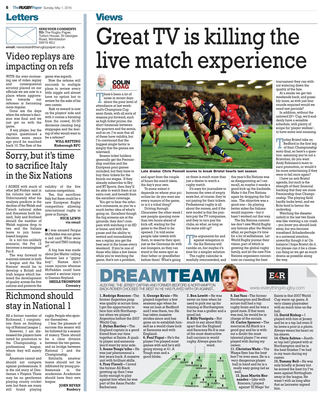 The Rugby Paper Preview Pages