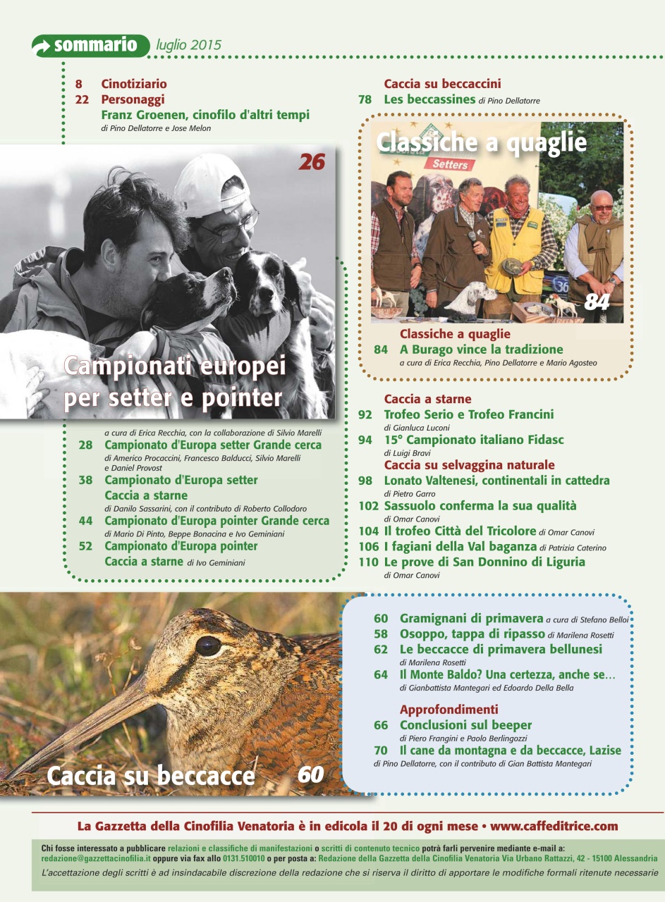 La Gazzetta Della Cinofilia Venatoria Preview Pages