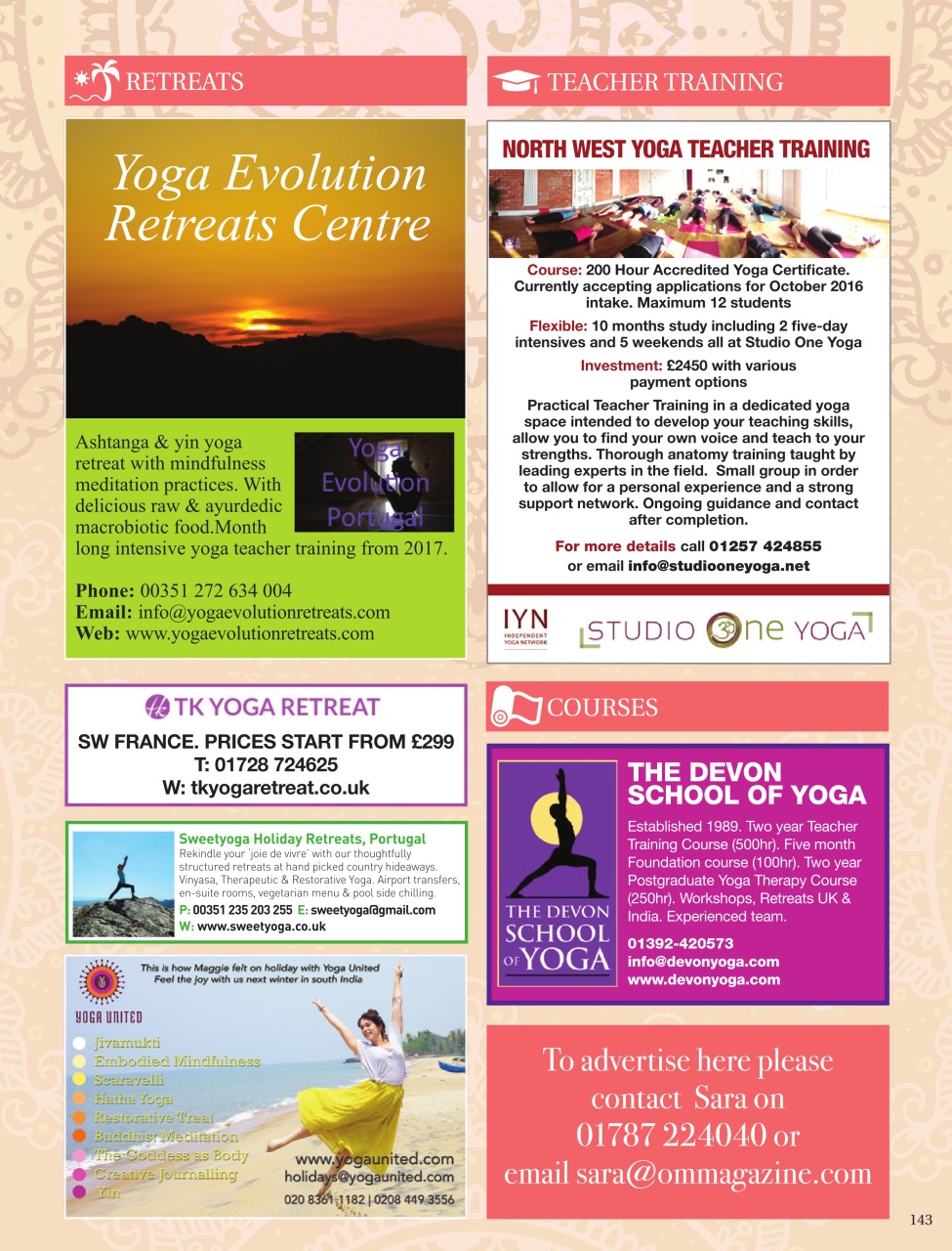 OM Yoga Magazine Preview Pages