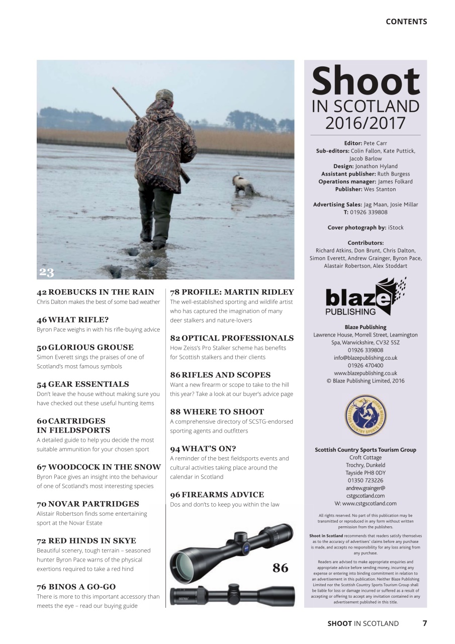 Shoot in Scotland Preview Pages