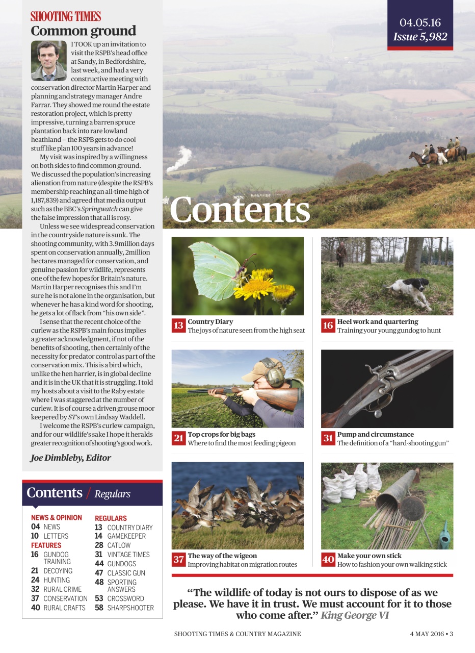 Shooting Times & Country Preview Pages