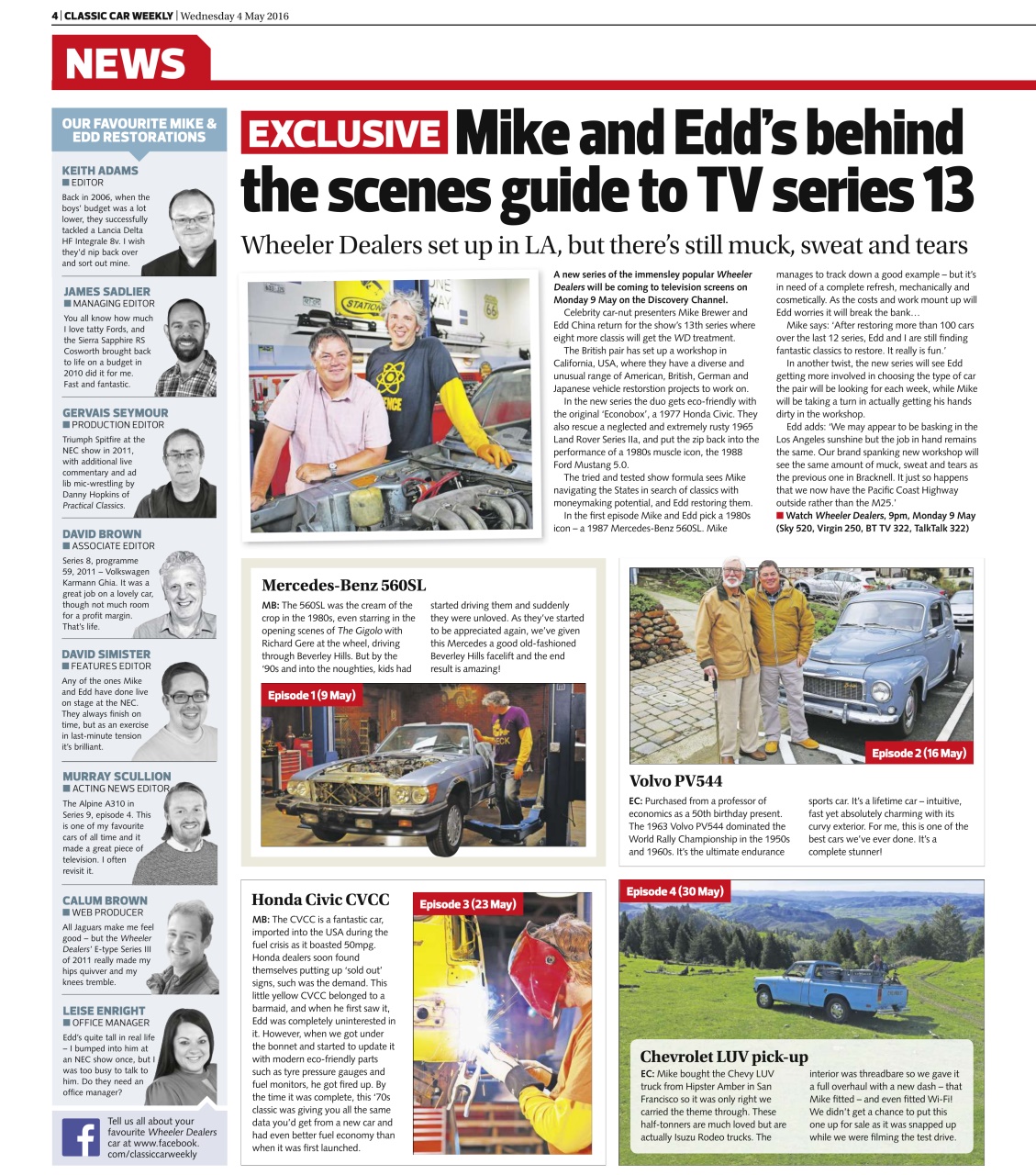 Classic Car Weekly Preview Pages