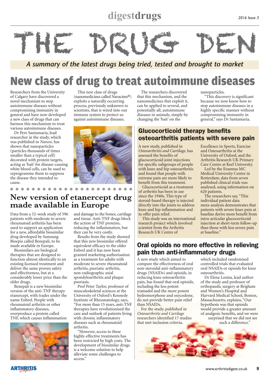 Arthritis Digest Preview Pages