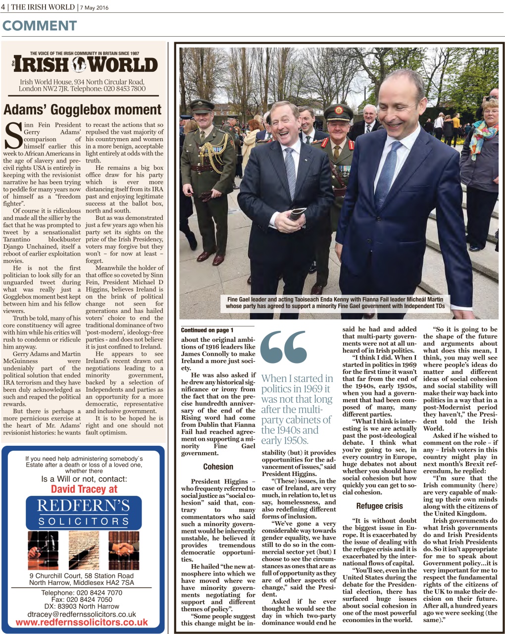 Irish World Preview Pages