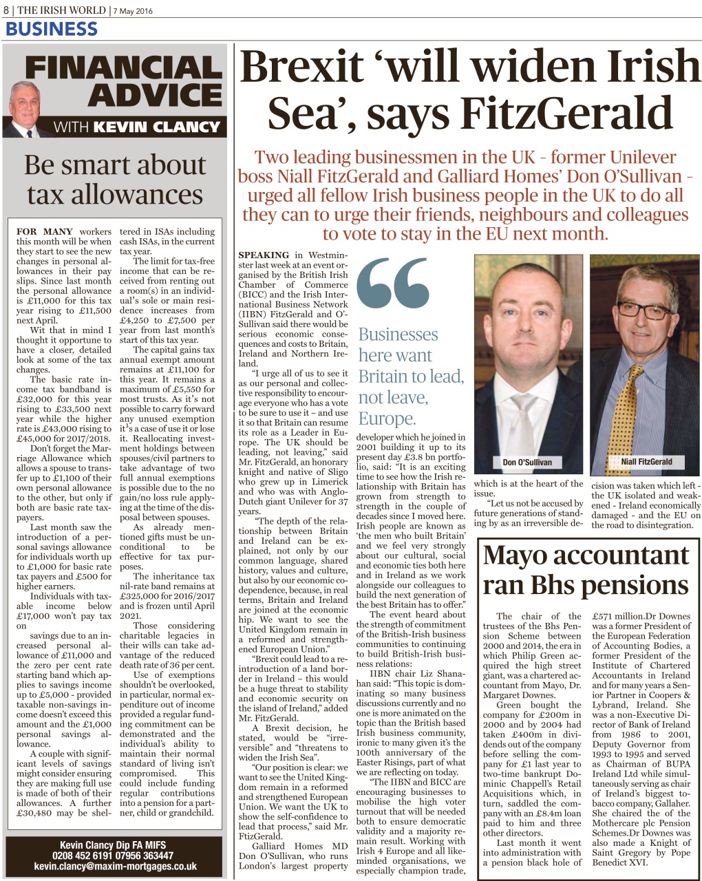 Irish World Preview Pages