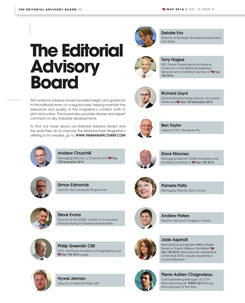 The Manufacturer Preview Pages