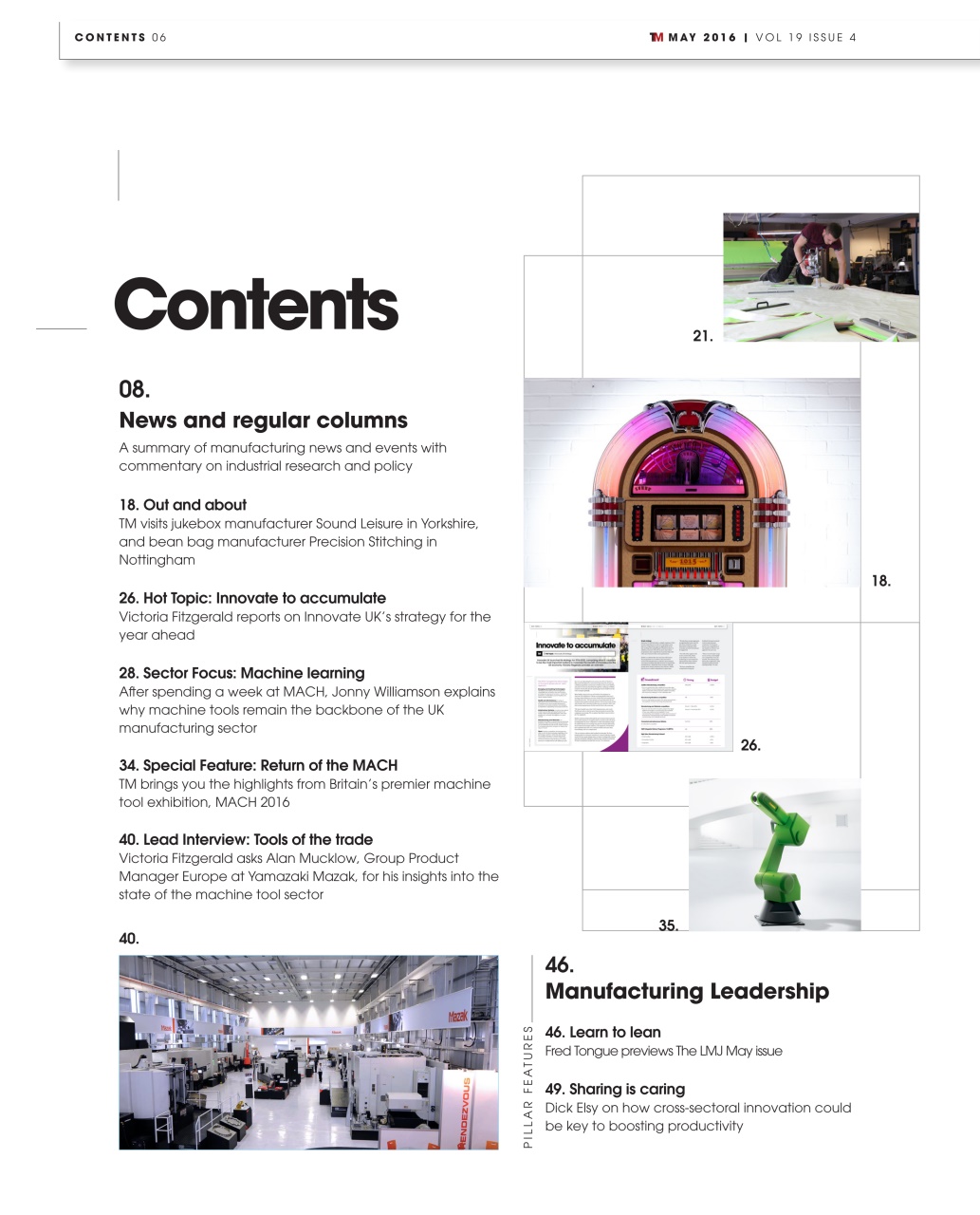 The Manufacturer Preview Pages