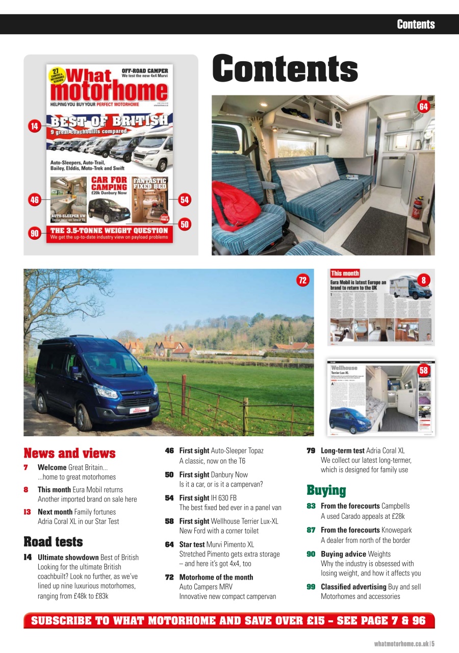 What Motorhome magazine Preview Pages