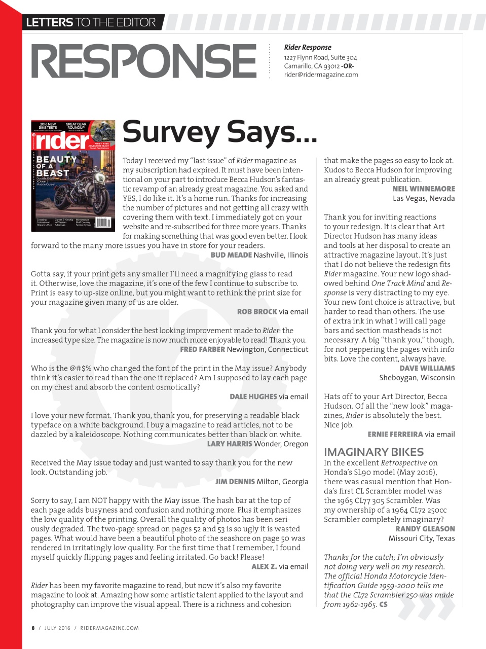 Rider Magazine Preview Pages