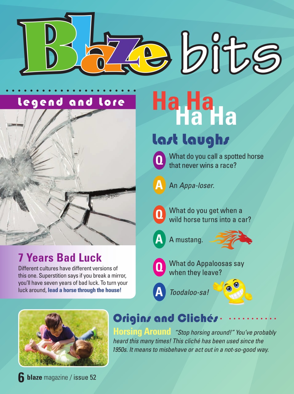 Blaze Magazine For Horse Crazy Kids Preview Pages