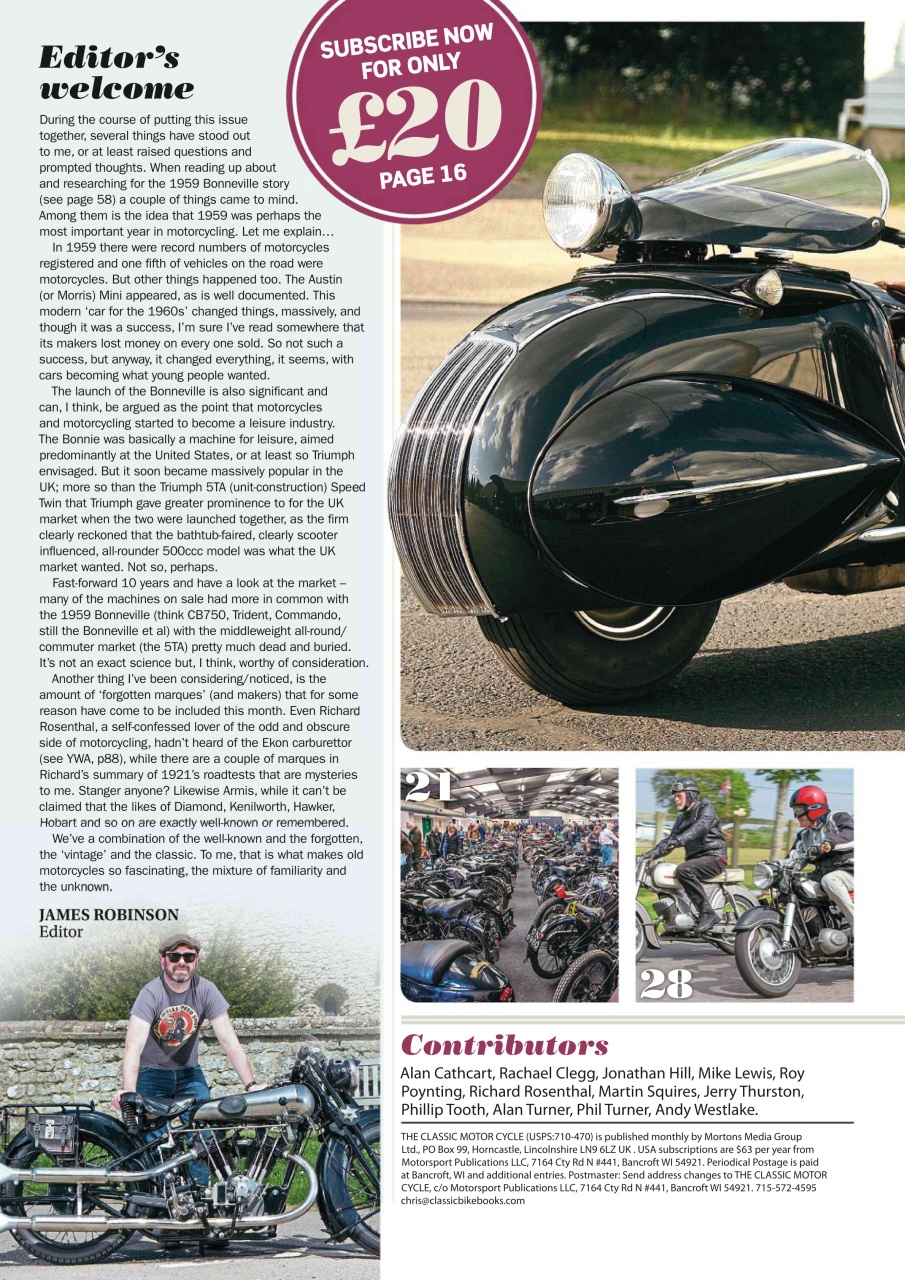The Classic MotorCycle Preview Pages