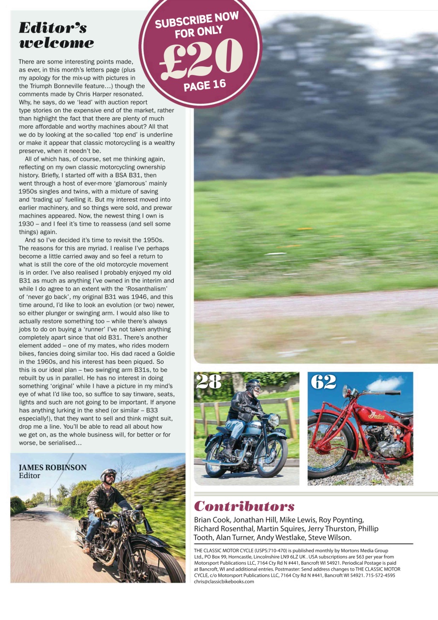 The Classic MotorCycle Preview Pages