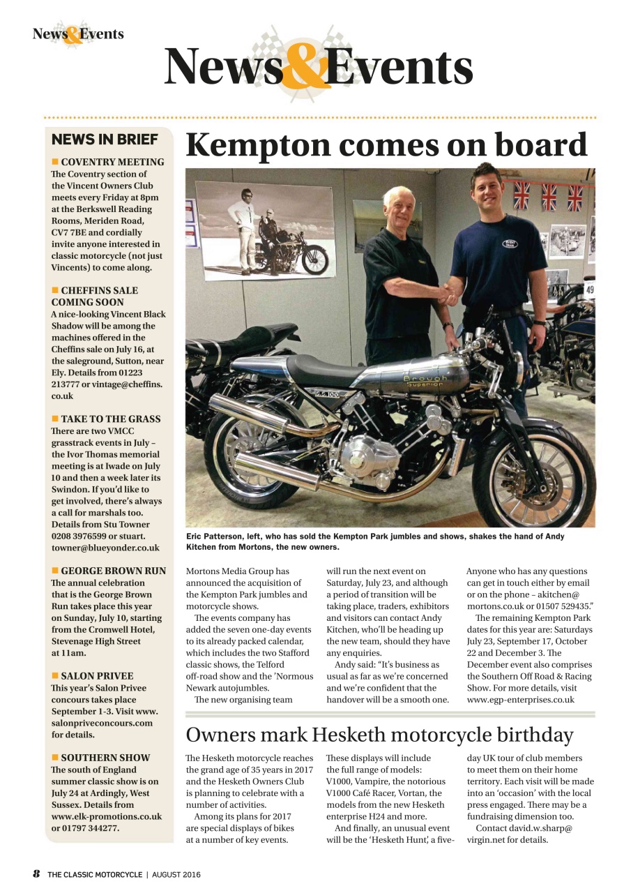 The Classic MotorCycle Preview Pages