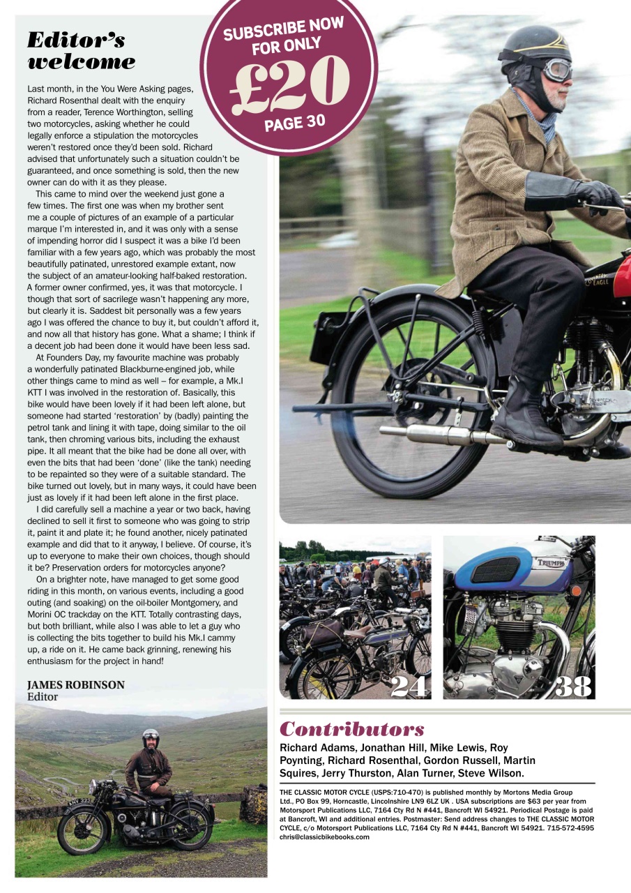 The Classic MotorCycle Preview Pages