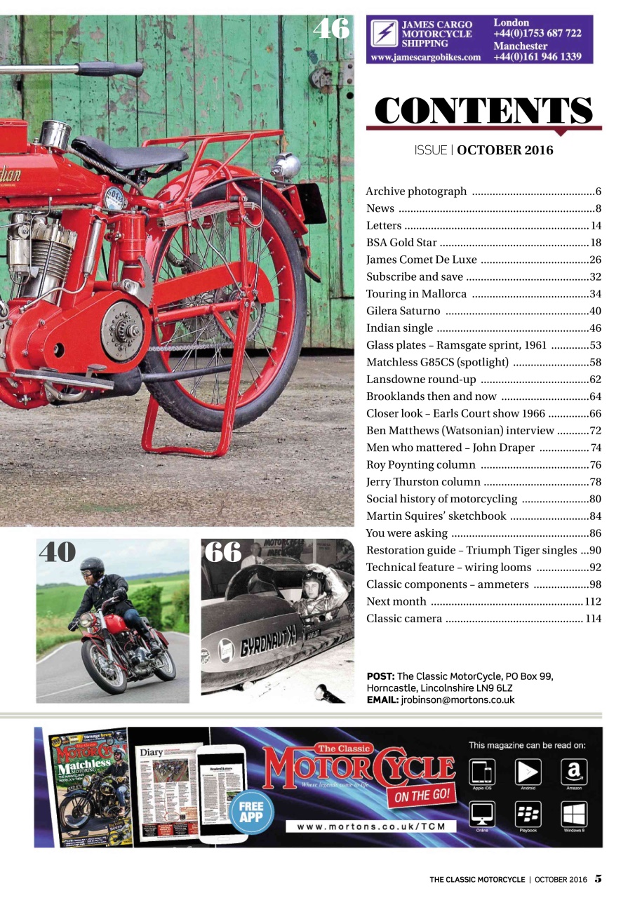 The Classic MotorCycle Preview Pages