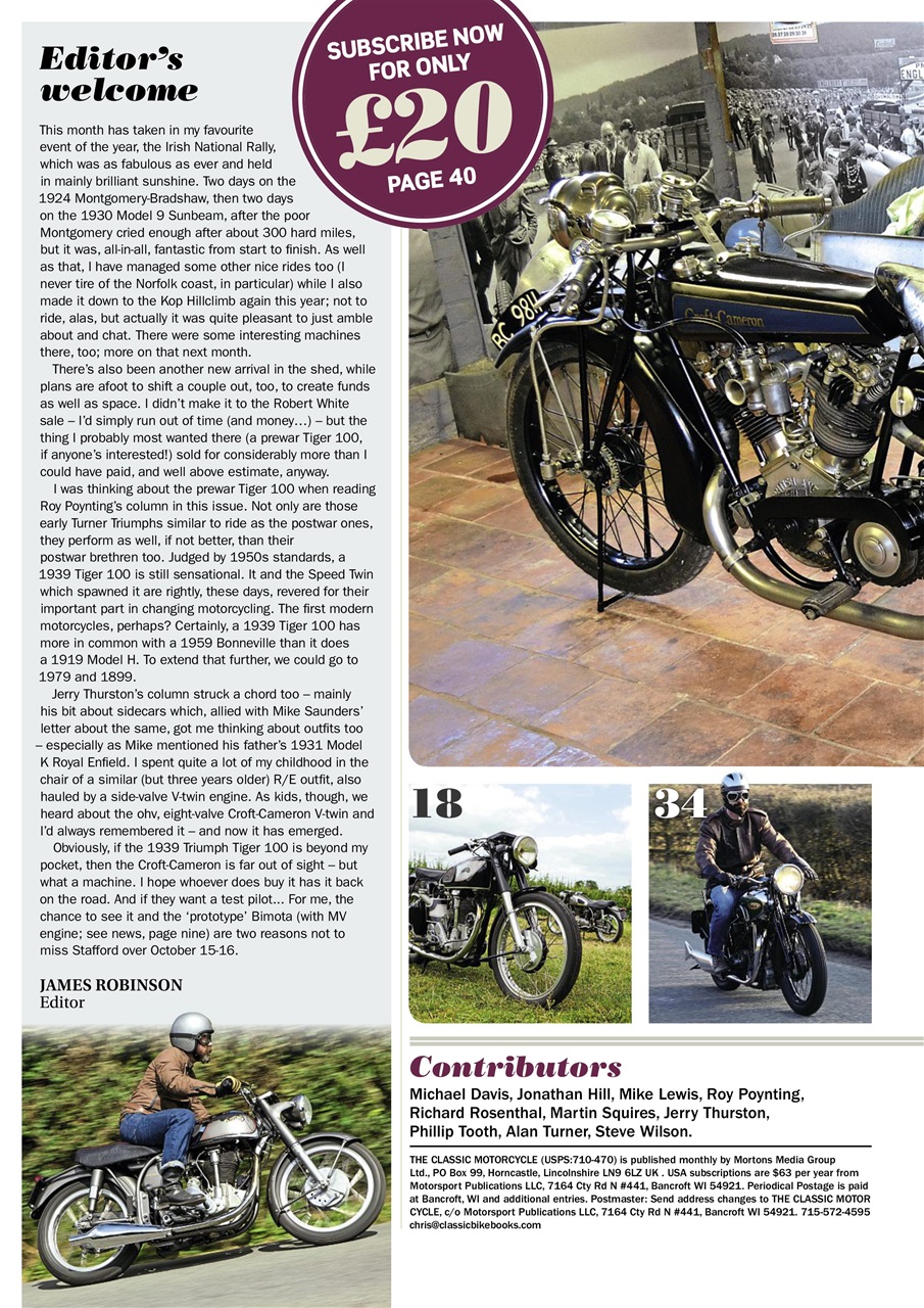 The Classic MotorCycle Preview Pages