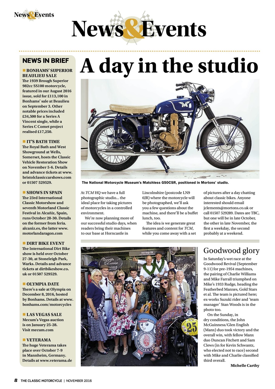The Classic MotorCycle Preview Pages